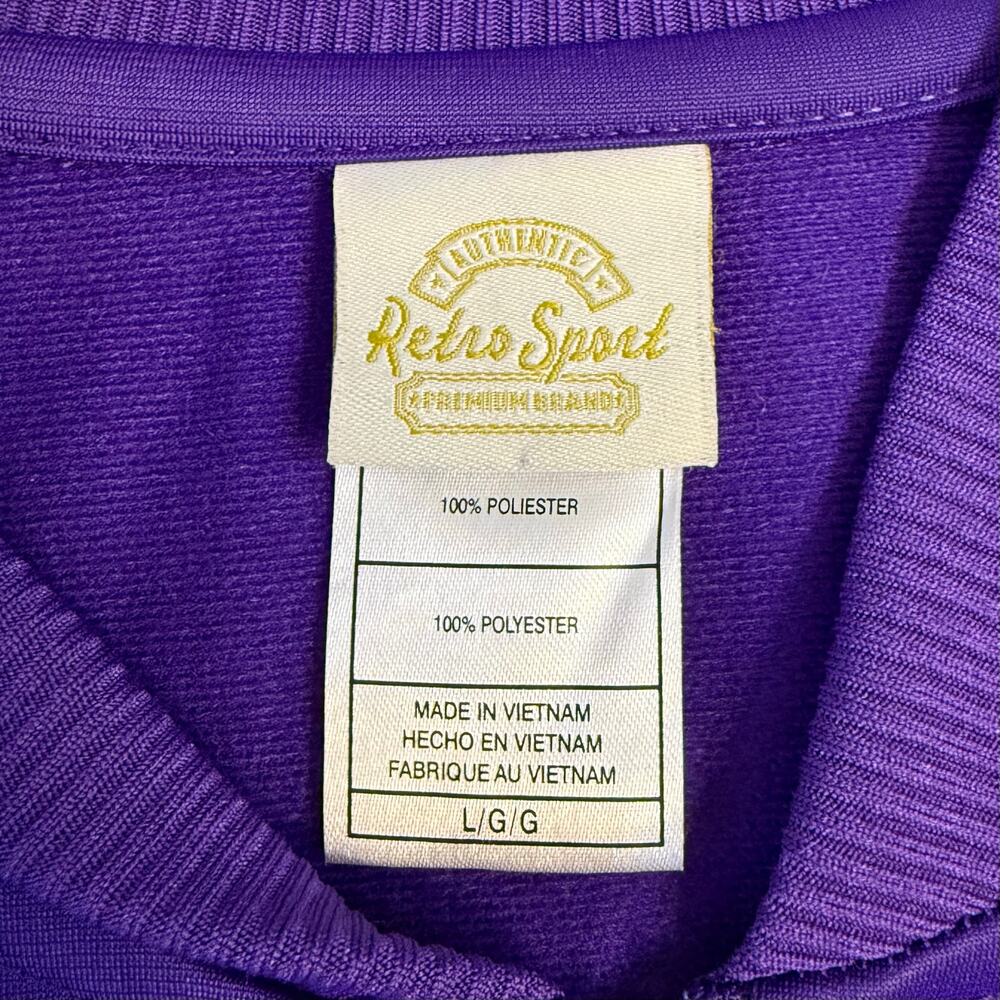 Lakers Bomber Jacket Retro Zip Basketball NBA LA Los Angeles Purple Unisex Large - Picture 4 of 10